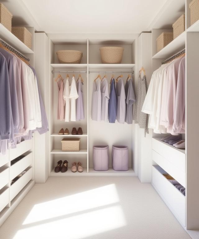 Stunning closet transformation with color-coded organization